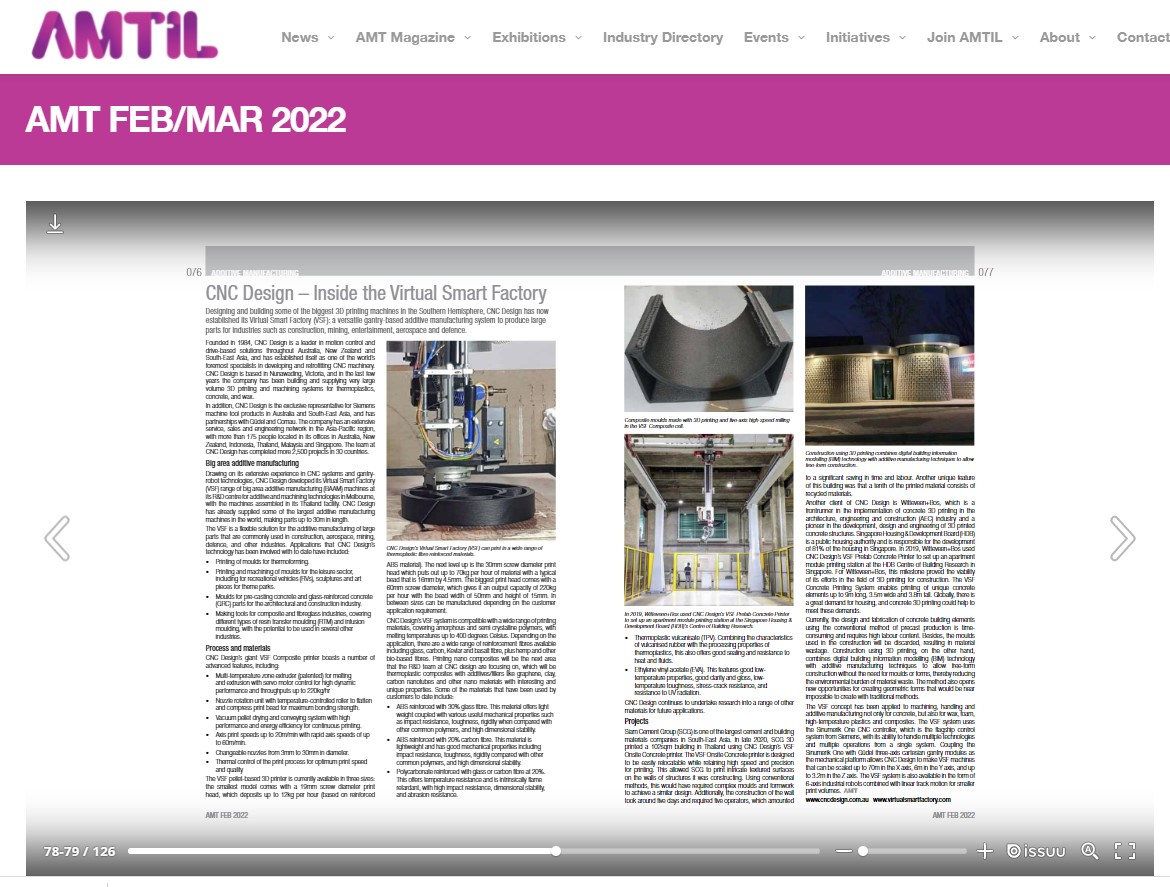 VSF range of large-scale 3D printers article